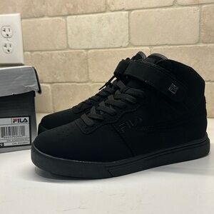 Fila vegan black suede high tops size 6 NIB